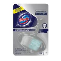 Toiletblok glorix ocean fresh met houder | 12 stuks - thumbnail