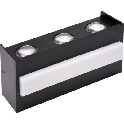 Mat Zwarte Tistow LED Wandlamp Buiten - 12W - 3-Lichts - 4200K - IP65