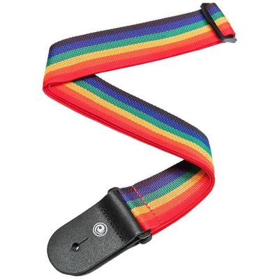 D&apos;Addario PWS111 polypropyleen gitaarband Rainbow