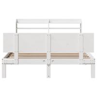 Bedframe met hoofdeinde zonder matras 160x200 cm wit - thumbnail