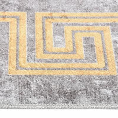 VidaXL Vloerkleed wasbaar anti-slip 80x150 cm grijs