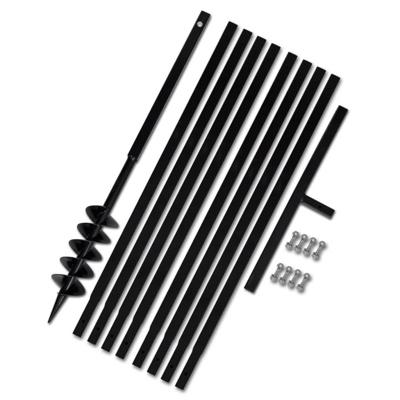 VidaXL Grondboor 100 mm met 9 m verlengstuk staal