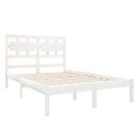 Bedframe massief hout wit 120x190 cm - thumbnail
