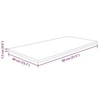 Wastafelblad 80x40x1,5cm behandeld massief hout lichtbruin - thumbnail