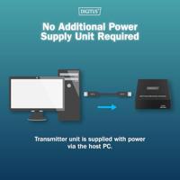 DIGITUS USB 3.2 Gen1 Extender via Ethernet – 4-poorts USB-Hub – 3x Type A, 1x Type C – 100 m bereik met Cat 6-netwerkkabel – 5 Gbps – Zwart - thumbnail