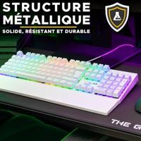 Mechanisch toetsenbord The G-Lab KEYZ RUBIDIUM Wit Azerty Frans - thumbnail