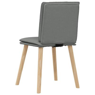 Eetkamerstoelen 4 st stof donkergrijs