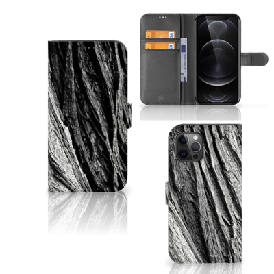 Book Style Case Apple iPhone 12 Pro Max Boomschors Grijs Book Style Case Apple iPhone 12 Pro Max Boomschors Grijs