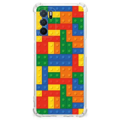 OPPO A16 | A16s | A54s Doorzichtige Silicone Hoesje Blokken OPPO A16 | A16s | A54s Doorzichtige Silicone Hoesje Blokken