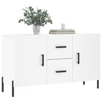 Dressoir 100x36x60 cm bewerkt hout wit - thumbnail