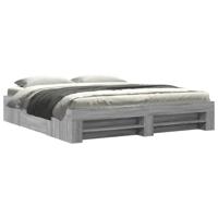 Bedframe zonder matras 180x200 cm spaanplaat grijs Sonoma - thumbnail