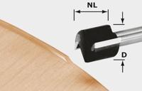Festool 491666 Vlakke frees Lengte 46 mm Afmeting, Ø 19 mm Werklengte 16 mm Schachtdiameter 8 mm - thumbnail