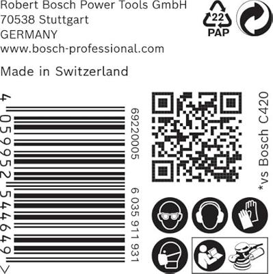 Bosch Accessories EXPERT C470 2608901126 Excenterschuurpapier Geperforeerd Korrelgrootte (num) 80 (Ø) 125 mm 50 stuk(s)