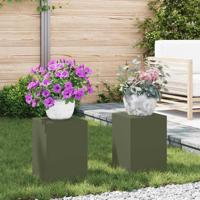 Plantenstandaard 2 pcs Olijfgroen 24 x 24 x 35 cm Staal - thumbnail