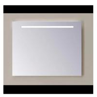 Spiegel Sanicare Q-Mirrors 60x60 cm PP-Geslepen Vierkant Met Boven & Onder Gezandstraalde Strook LED Warm White en Afstandsbediening incl. ophangmateriaal - thumbnail