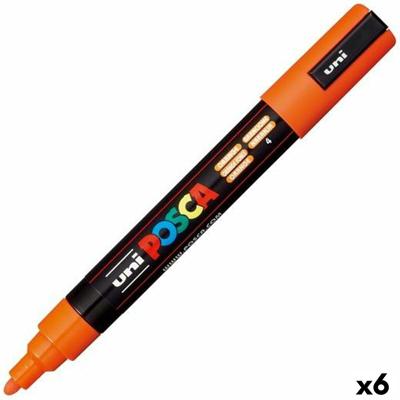 Paintmarker uni posca pc5m m donkeroranje | 6 stuks