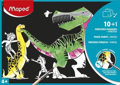 Maped magisch papier om te schilderen, ft A4, pak van 10 vel + 1 penseel