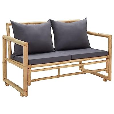 VidaXL Tuinbank met kussens 115 cm bamboe VidaXL Tuinbank met kussens 115 cm bamboe