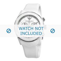 Horlogeband Armani AR1435 Silicoon Wit 23mm - thumbnail