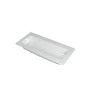 INK Faktor Wastafel Polystone Centraal met 2 Kraangaten - 1000x450x15 mm - Glans Wit - thumbnail