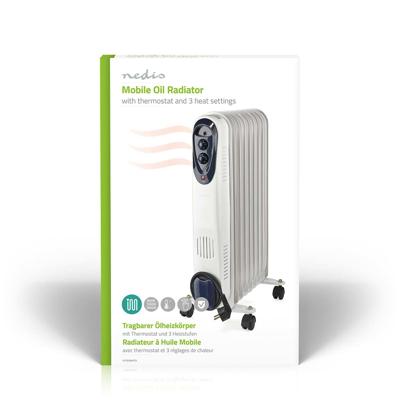 Nedis Mobiele Olieradiator | 800 / 1200 / 2000 W | 9 Vinnen | 1 stuks - HTOI30WT9 HTOI30WT9 Nedis Mobiele Olieradiator | 800 / 1200 / 2000 W | 9 Vinnen | 1 stuks - HTOI30WT9 HTOI30WT9