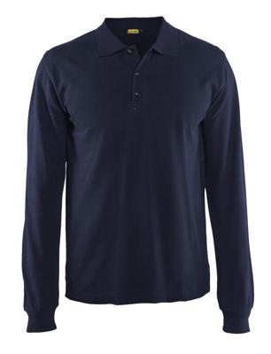Blåkläder Poloshirt lange mouw 33881050 | Marineblauw | Maat XXL - 7330509482100