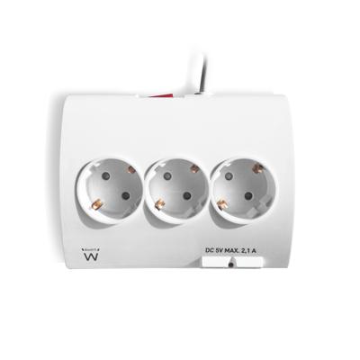 Printplaat Ewent EW3935 1,5 m 2 x USB 2,1 A 2500W (1,5 m) - thumbnail