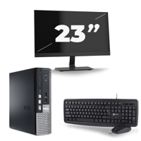 Dell Optiplex 790 USFF - Intel Core i5-2e Generatie - 8GB RAM - 256GB SSD - Windows 10 + 1x 23 inch Monitor - thumbnail