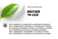 KMP Toner vervangt Brother TN-2310, TN-2320, TN2310, TN2320 Compatibel Zwart 2600 bladzijden B-T56 1261,3000 - thumbnail