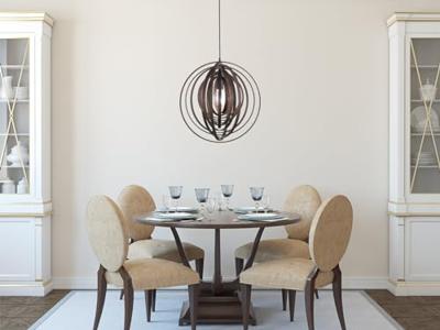 Trio HanglampBoolan donker houtbruin - 305900126