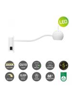 Light depot - LED opbouwspot Bollo flex - 35 cm - wit - Outlet - thumbnail