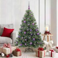 Kunstkerstboom met 150 LED met standaard Groen 150 cm PE en PVC - thumbnail