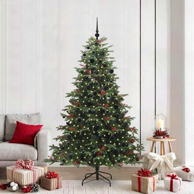 VidaXL Kunstkerstboom groen 210 cm pvc en metaal en plastic
