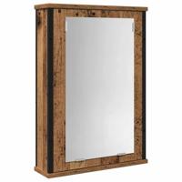 2-delige Badkamermeubelset bewerkt hout oud houtkleurig - thumbnail