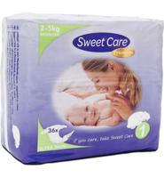 Sweetcare Sweetcare Premium Newborn Maat 1 2-5kg (36st) - thumbnail