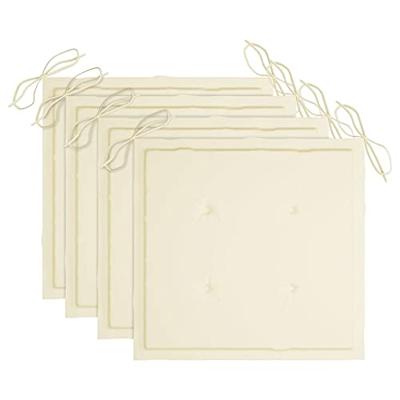 Tuinstoelen 4 st met kussens massief teakhout