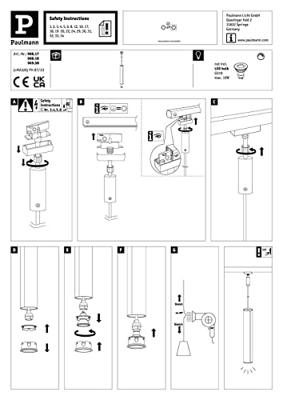 Paulmann URail Pendel Catalejo 230V-railsysteem lamp URail GU10 Wit, Chroom (mat) Paulmann URail Pendel Catalejo 230V-railsysteem lamp URail GU10 Wit, Chroom (mat)