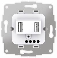 2USB 2U-449474 1-voudig Inbouwstuk IP20 Lichtgrijs - thumbnail