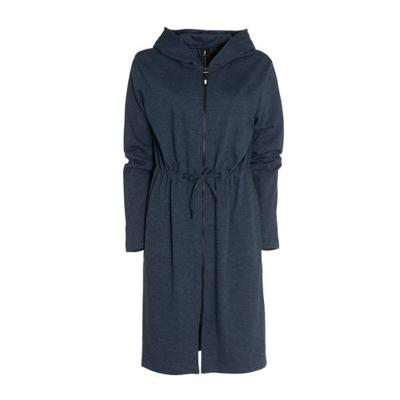 Seahorse jersey lounge badjas met ritssluiting en capuchon antraciet