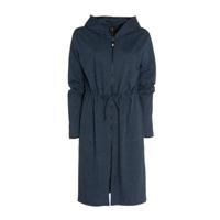 Seahorse jersey lounge badjas met ritssluiting en capuchon antraciet - thumbnail