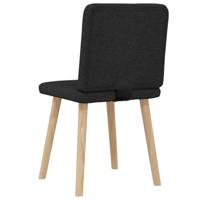 Eetkamerstoelen 2 st stof zwart - thumbnail