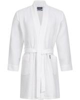Morgenstern Morgenstern badjas Sascha Kimono wafelstof kort 100cm Wit S - thumbnail