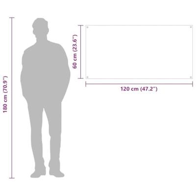 VidaXL Keuken spatscherm doorzichtig 120 x 60 cm gehard glas