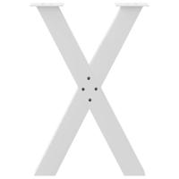 Eettafelpoten 2 st X-vormig 60x(72-73) cm staal wit - thumbnail