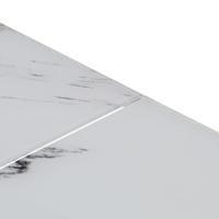 Salontafel roestvrijstaal en gehard glas zilverkleurig - thumbnail