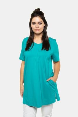 Ulla Popken Longshirt, A-lijn, V-hals, steekzakken, zijsplitten - Grote Maten Ulla Popken Longshirt, A-lijn, V-hals, steekzakken, zijsplitten - Grote Maten