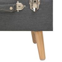 Opbergkruk 40 cm stof donkergrijs - thumbnail