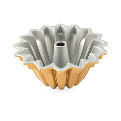 Nordic Ware Tulband / Bakvorm - Lotus Bundt Goud - Gietaluminium - ø 21 / 1.2 liter