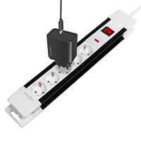 LogiLink LPS211 Stekkerdoos met schakelaar Zwart, Wit Randaarde stekker 1 stuk(s) - thumbnail