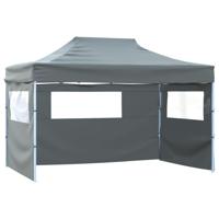 Vouwtent met 3 wanden 3x4,5 m antraciet - thumbnail